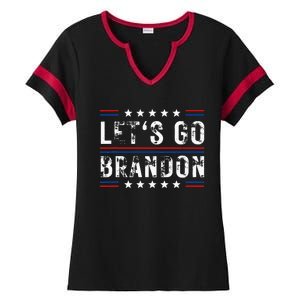 Lets Go Brandon Tee Funny Trendy Sarcastic Lets Go Brandon Ladies Halftime Notch Neck Tee