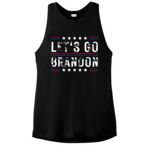 Lets Go Brandon Tee Funny Trendy Sarcastic Lets Go Brandon Ladies PosiCharge Tri-Blend Wicking Tank