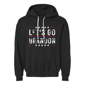 Lets Go Brandon Tee Funny Trendy Sarcastic Lets Go Brandon Garment-Dyed Fleece Hoodie