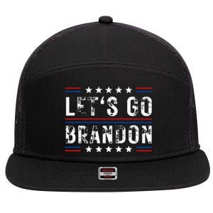 Lets Go Brandon Tee Funny Trendy Sarcastic Lets Go Brandon 7 Panel Mesh Trucker Snapback Hat