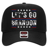 Lets Go Brandon Tee Funny Trendy Sarcastic Lets Go Brandon High Crown Mesh Back Trucker Hat