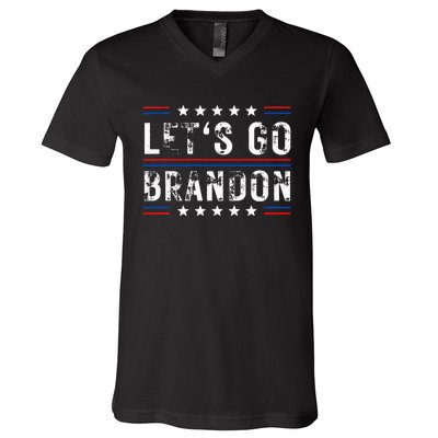 Lets Go Brandon Tee Funny Trendy Sarcastic Lets Go Brandon V-Neck T-Shirt