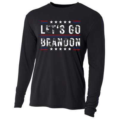 Lets Go Brandon Tee Funny Trendy Sarcastic Lets Go Brandon Cooling Performance Long Sleeve Crew