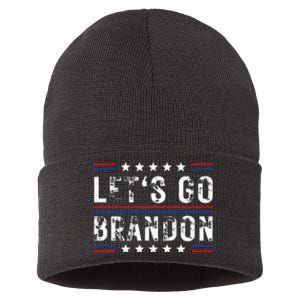 Lets Go Brandon Tee Funny Trendy Sarcastic Lets Go Brandon Sustainable Knit Beanie