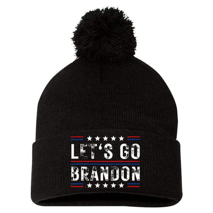 Lets Go Brandon Tee Funny Trendy Sarcastic Lets Go Brandon Pom Pom 12in Knit Beanie