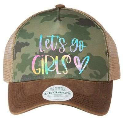 Lets Go Bachelorette Party Bridal Bride Trip Legacy Tie Dye Trucker Hat