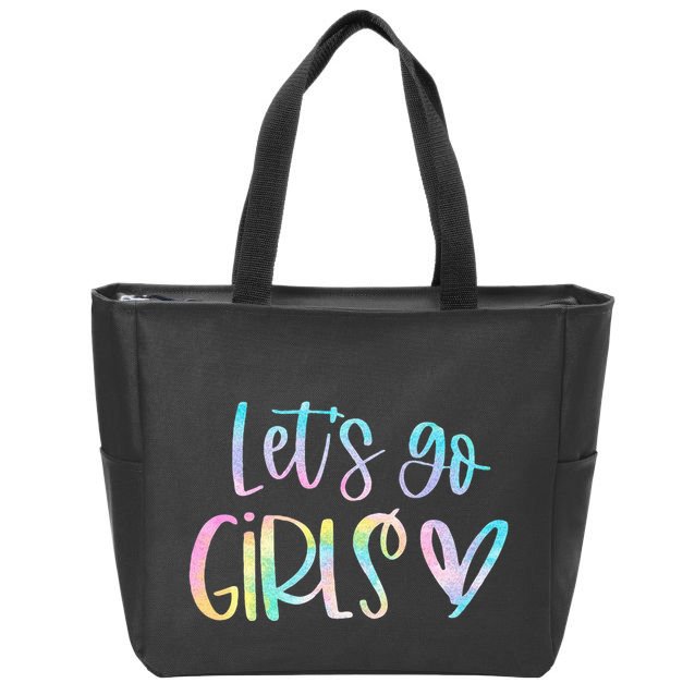 Lets Go Bachelorette Party Bridal Bride Trip Zip Tote Bag