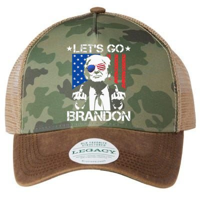 Lets Go Brandon Trump Middle Finger Flag Legacy Tie Dye Trucker Hat