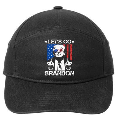 Lets Go Brandon Trump Middle Finger Flag 7-Panel Snapback Hat