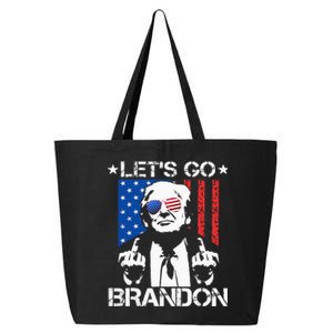 Lets Go Brandon Trump Middle Finger Flag 25L Jumbo Tote