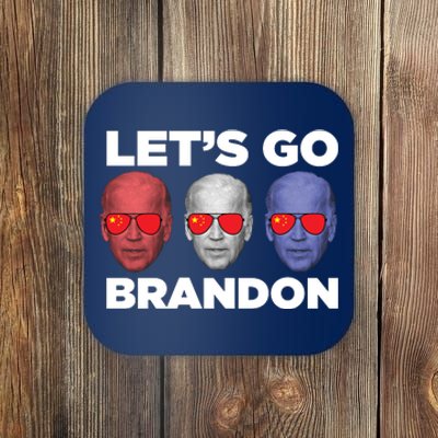 Let's Go Brandon 3 Faces Coaster