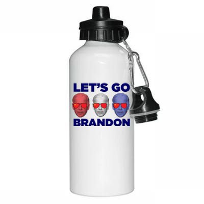 Let's Go Brandon 3 Faces Aluminum Water Bottle