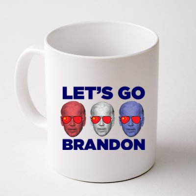 Let's Go Brandon 3 Faces Coffee Mug