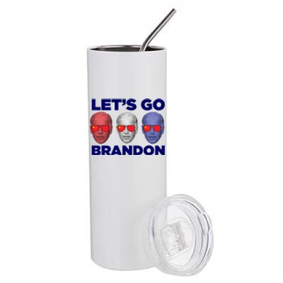 Let's Go Brandon 3 Faces Stainless Steel Tumbler