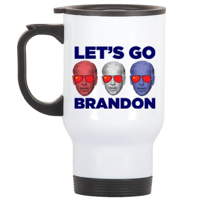 Let's Go Brandon 3 Faces Stainless Steel Travel Mug