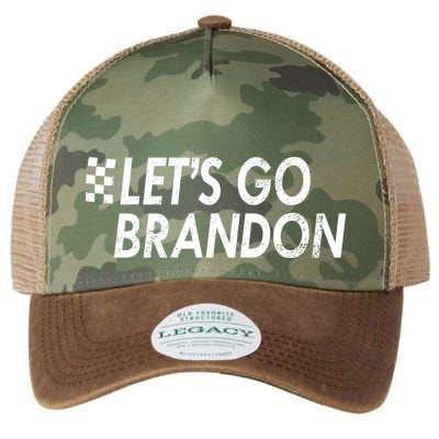 Let's Go Brandon Racing Flag Biden Chant Legacy Tie Dye Trucker Hat