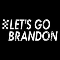 Let's Go Brandon Racing Flag Biden Chant Drawstring Bag