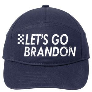 Let's Go Brandon Racing Flag Biden Chant 7-Panel Snapback Hat