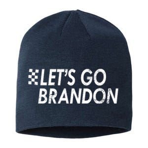 Let's Go Brandon Racing Flag Biden Chant Sustainable Beanie