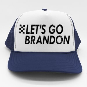 Let's Go Brandon Racing Flag Biden Chant Trucker Hat