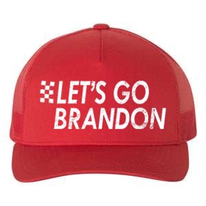 Let's Go Brandon Racing Flag Biden Chant Yupoong Adult 5-Panel Trucker Hat