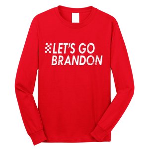 Let's Go Brandon Racing Flag Biden Chant Long Sleeve Shirt