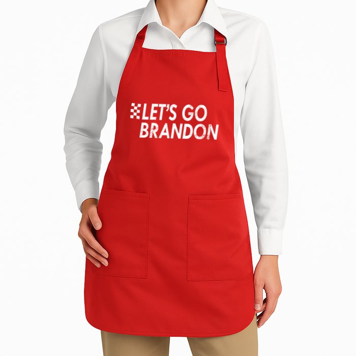 Let's Go Brandon Racing Flag Biden Chant Apron