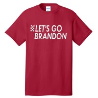 Let's Go Brandon Racing Flag Biden Chant Tall T-Shirt