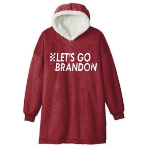 Let's Go Brandon Racing Flag Biden Chant Hooded Wearable Blanket