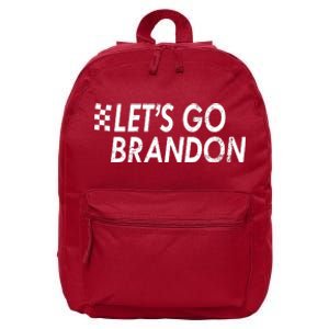 Let's Go Brandon Racing Flag Biden Chant 16 in Basic Backpack