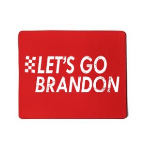 Let's Go Brandon Racing Flag Biden Chant Mousepad