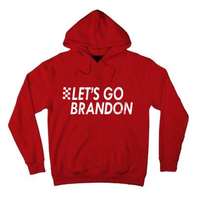 Let's Go Brandon Racing Flag Biden Chant Tall Hoodie