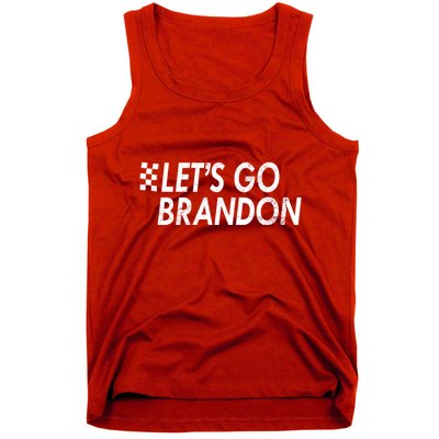 Let's Go Brandon Racing Flag Biden Chant Tank Top