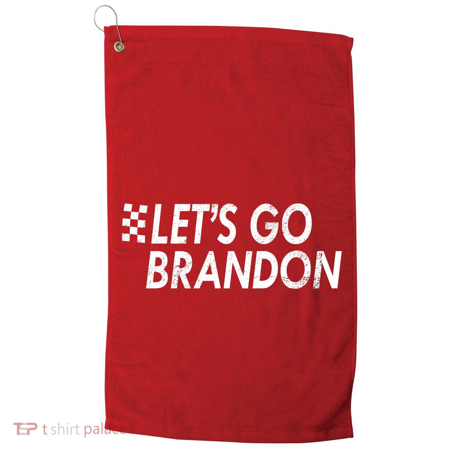 Let's Go Brandon Racing Flag Biden Chant Golf Towel