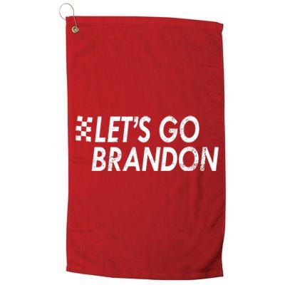 Let's Go Brandon Racing Flag Biden Chant Platinum Collection Golf Towel