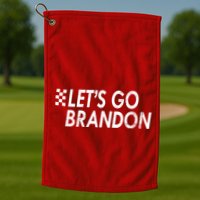 Let's Go Brandon Racing Flag Biden Chant Golf Towel