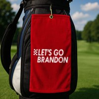 Let's Go Brandon Racing Flag Biden Chant Golf Towel