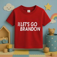 Let's Go Brandon Racing Flag Biden Chant Toddler T-Shirt
