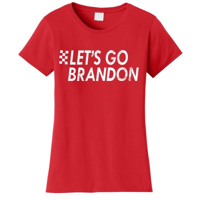 Let's Go Brandon Racing Flag Biden Chant Women's T-Shirt