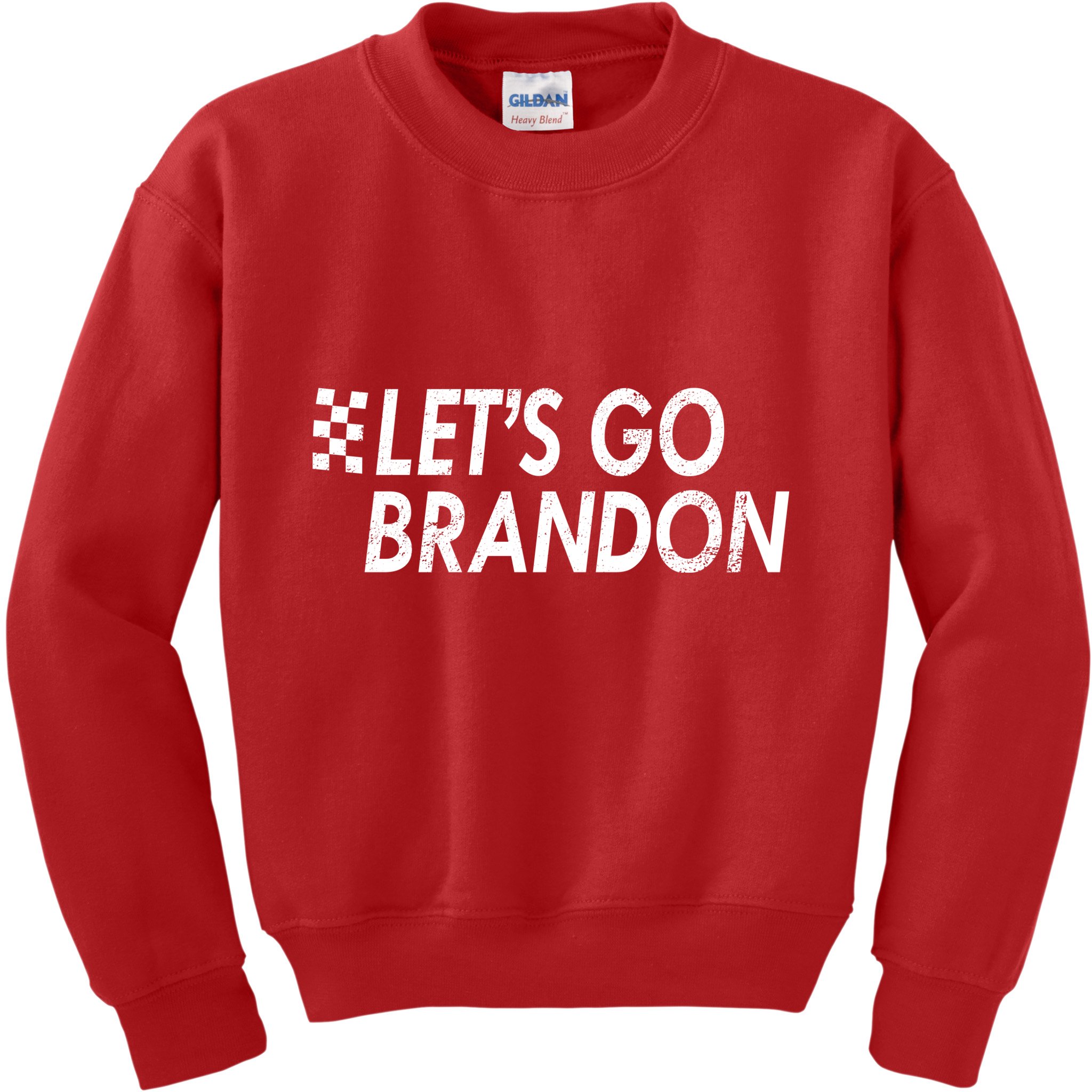 Let's Go Brandon Racing Flag Biden Chant Kids Sweatshirt