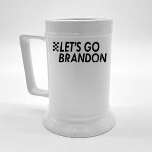 Let's Go Brandon Racing Flag Biden Chant Beer Stein