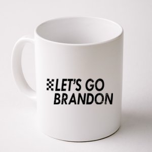 Let's Go Brandon Racing Flag Biden Chant Coffee Mug