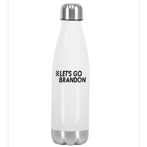 Let's Go Brandon Racing Flag Biden Chant Stainless Steel Insulated Water Bottle