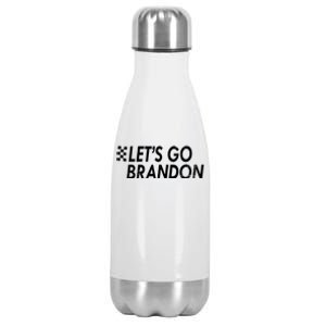 Let's Go Brandon Racing Flag Biden Chant Stainless Steel Insulated Water Bottle