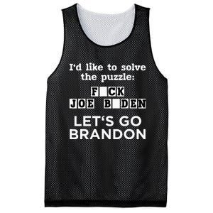 Lets Go Brandon US Solve The Puzzle Mesh Reversible Basketball Jersey Tank