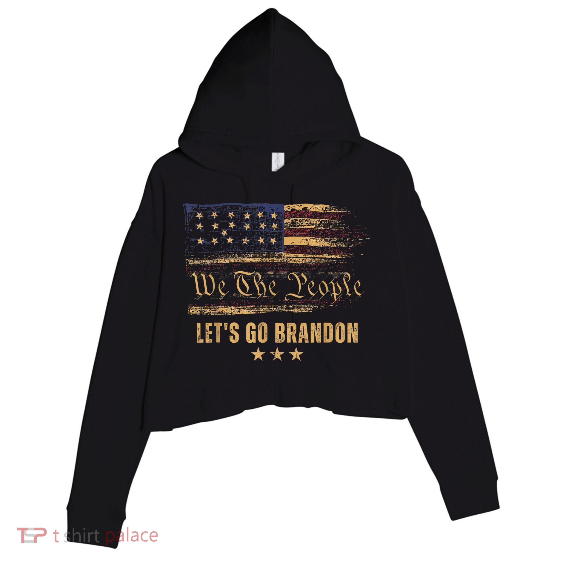 Let's Go Brandon - Let's Go 2024 We The People Crop Fleece Hoodie
