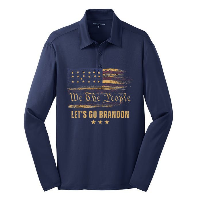 Let's Go Brandon - Let's Go 2024 We The People Silk Touch Performance Long Sleeve Polo