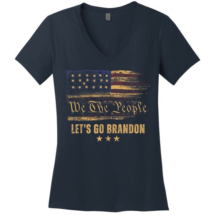 Let's Go Brandon - Let's Go 2024 We The People Women's V-Neck T-Shirt