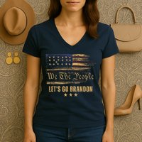 Let's Go Brandon - Let's Go 2024 We The People Women's V-Neck T-Shirt