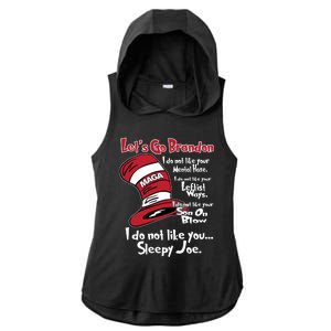 Lets Go Brandon Cat In The Hat Funny Maga Ladies PosiCharge Tri-Blend Wicking Draft Hoodie Tank